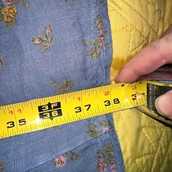 XXL Italian linen floral dress, bought in Aux France NWOT . Gorgeous periwinkle - Picture 8 of 9